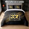 Set Biancheria da Letto Design Boston Bruins 1 Copripiumino + 2 Federe Morbido Traspirante Biancheria da Letto per la Casa