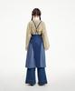 Eipeuleonwei Bullet Cut Apron Dress Blue Size 2