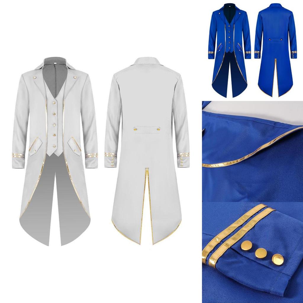 Elegant Steampunk Long Tailcoat Tuxedo For Halloween