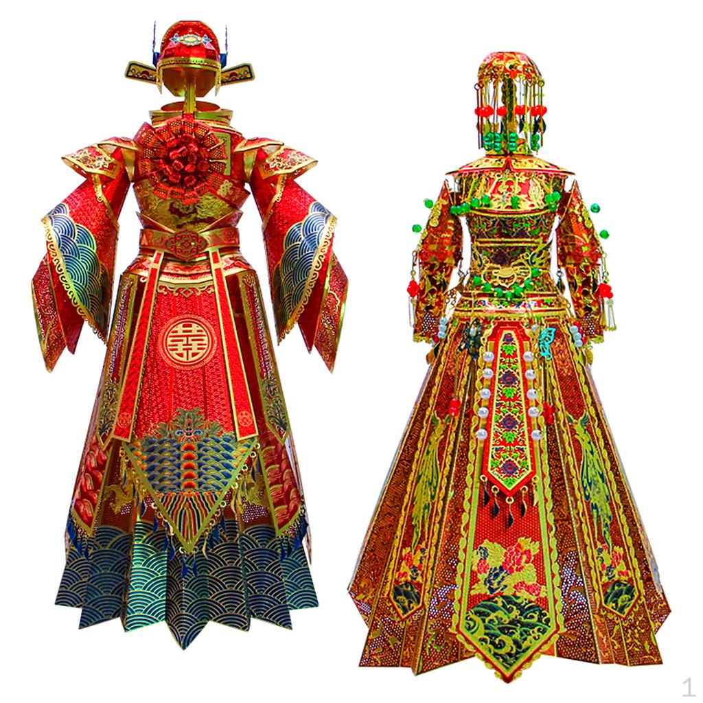 Bride/Groom Costume Model DIY Toy Metal Assembling Puzzle Couple