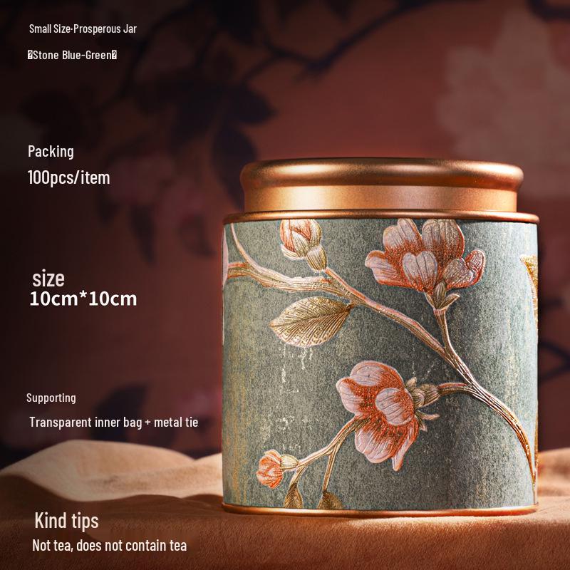 Exquisite Floral Tea Canister for Black, Green, Longjing Teas - Creative, Portable, and Sealed.