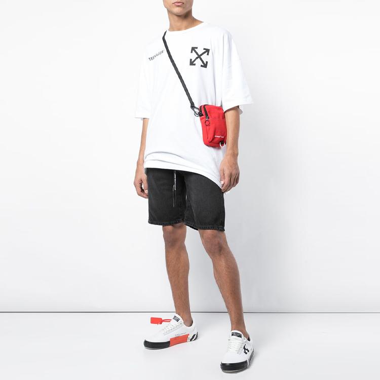 Off-White Oversized Flamed Bart T-Shirt White/Multicolor Men Streetwear OMAA066S191850350188