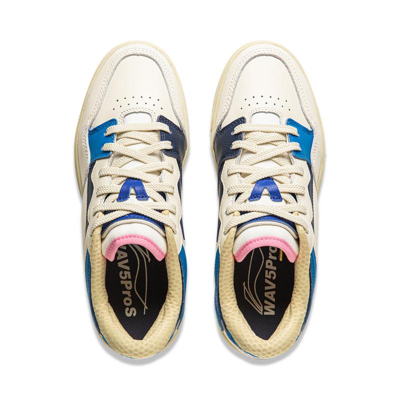 Li Ning Weiwu Pros Trendy Versatile Non-Slip Wear-Resistant Low-Top Skate Shoes Women Sneaker White Blue AEPU050-6