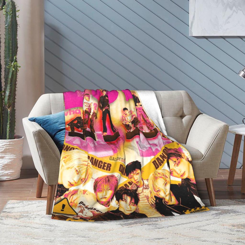 Super Soft DUH! P1Harmony Kpop Music Album Throw Blanket Premium Fleece Flannel Bed Blanket Cozy Warm Blankets All Season Use