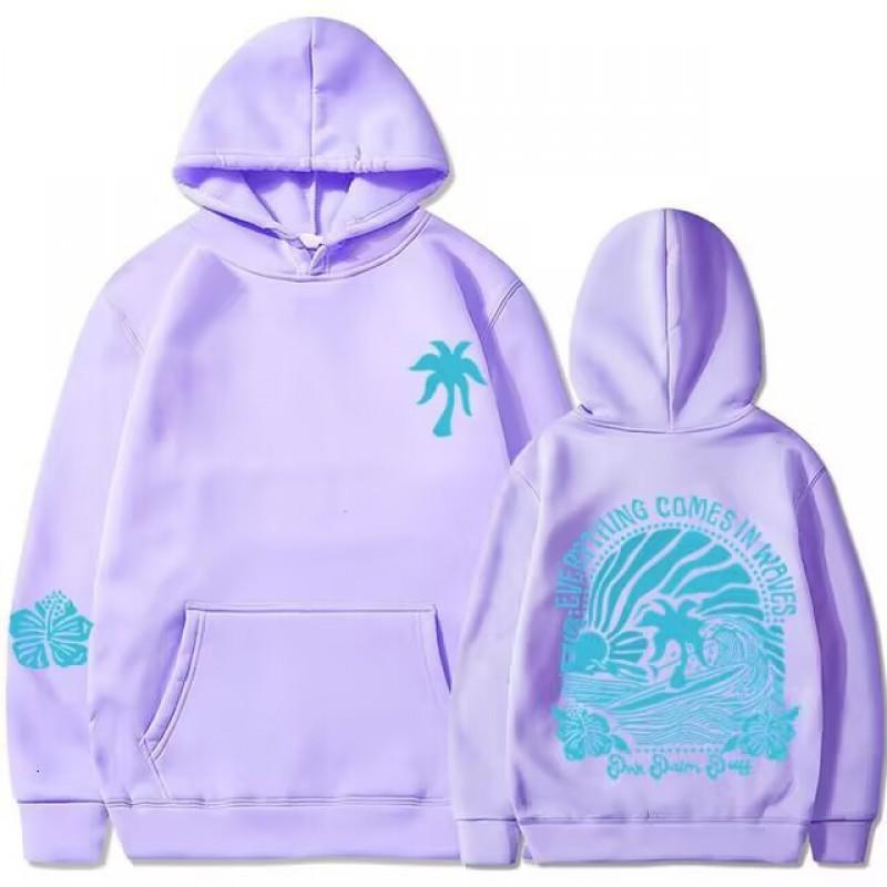 Mens Hooded Cotton Blend Sweatshirt With Printed Design Regular Fit Casual Wear