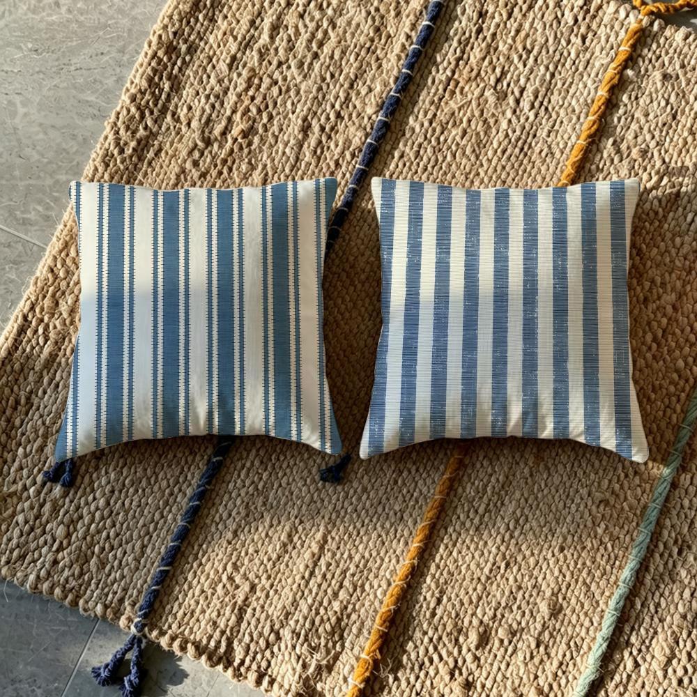 P-Stripes Cushion Cover Square Cushion Cover, Vintage Soft Sofa Pillow Case, Home Decoration And Protective Cover