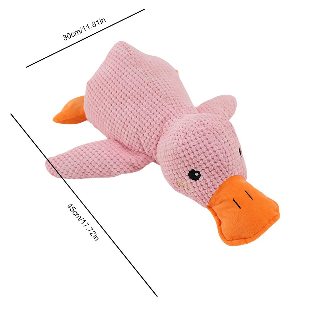 The Mellow Dog Calming Duck Dog Stuffed Animals Chew Toy Durable Squeaky Dog Toys for Indoor Puppy for Dogs Teeth Cleaning