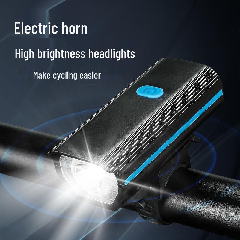 Rechargeable Bicycle Headlight & Horn for Night Mountain Biking