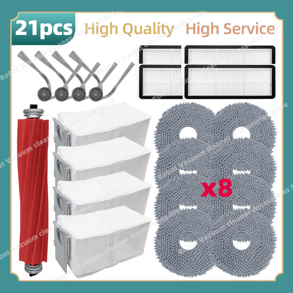 Kompatibel für ( Roborock QR 798 / QR 598 / QV 35A / QV 35S / Qrevo L ) Teile Hauptbürste Seitenbürste Hepa-Filter Mopptuch Staubbeutel