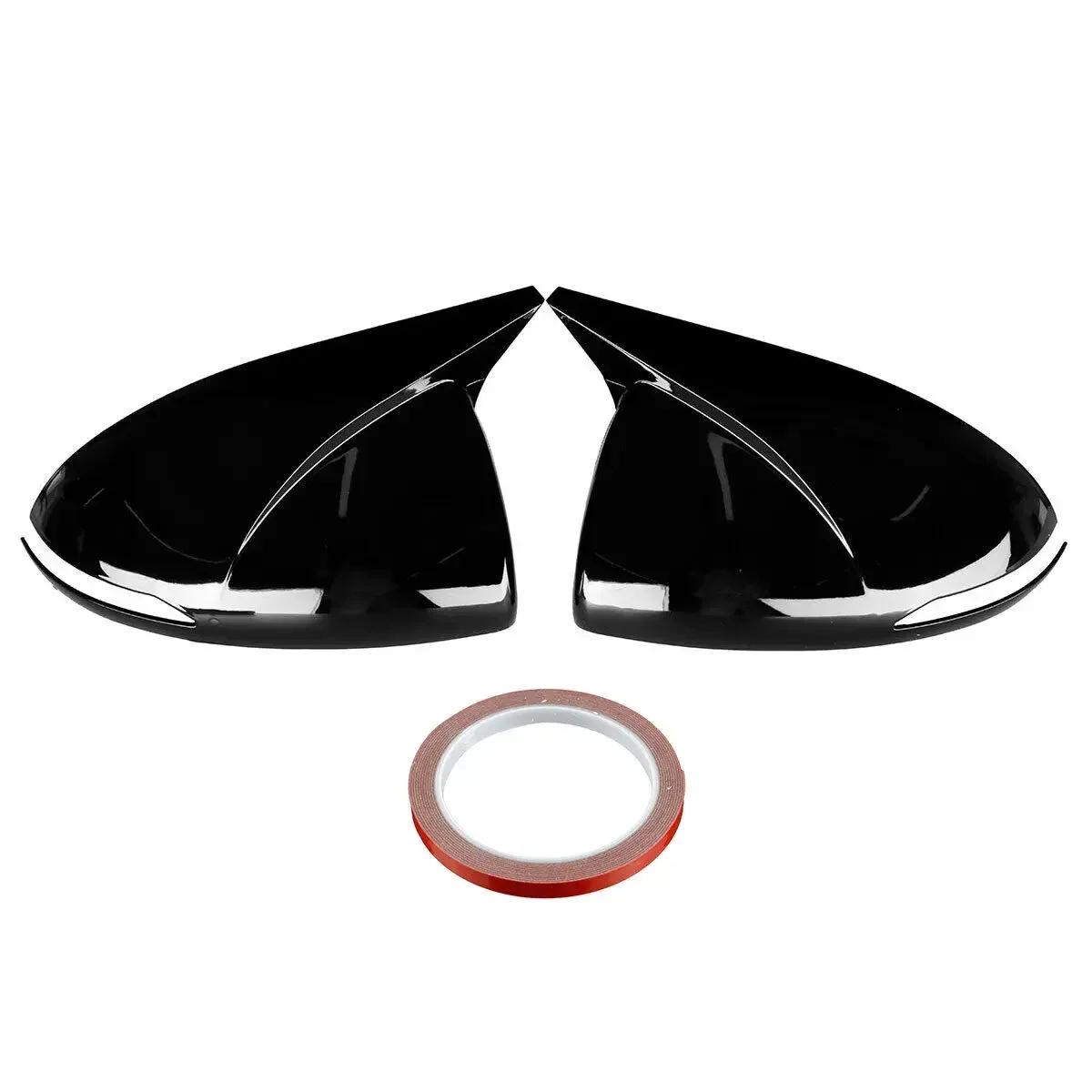 

For Hyundai Sonata DN8 ABS Car Rearview Side Mirror Cover Wing Cap Exterior Door Housing Trim Adhesive Sticker Glossy Black