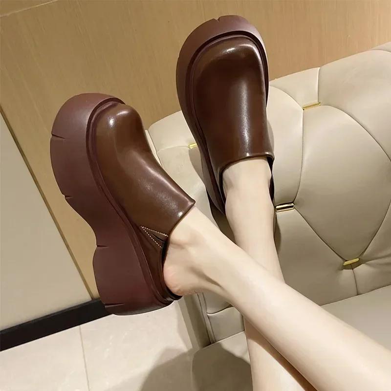 Flache Plateau-Mules Schuhe Damen Slingback Hausschuhe Schuhe Designer Fadensandalen Neu Lässig Walking Flip Flops Weiblich