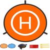 75cm Drone Heliport, Universal Foldable Drone Parking Pad, Reversible Landing Mat, Waterproof Drone Heliport with Storage Bag, Diameter 55cm, 75cm, 11