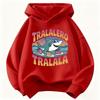 Felpa con cappuccio per bambini Design Italian Brainrot Felpa per bambini Carino Hoody per ragazzi e ragazze Felpe casual primaverili