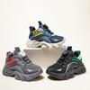 Boys Girls Fashion Chunky Trainers Color-Blocked Sneakers Rotary Buckle Closure