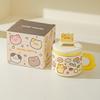 Cute Cartoon Cute Pet Doodle Animal Mug Office High value Water Cup Mobile Phone Stand Student Ceramic Cup