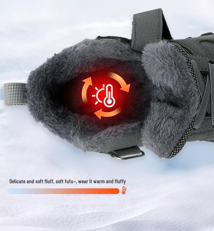 Vintersnestøvler for gutter: Utendørs Lær, Ekstra Tykt, Varmt, for Barn