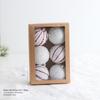 New Dark Wine Red Flocked Christmas Tree Ornament Balls - Irregular Shaped and Painted Pendants