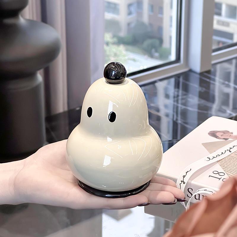 Thickened Plastic Toothpick Box Household Coffee Table Cotton Signature Box Creative and Cute Pear Shaped Toothpick Tube