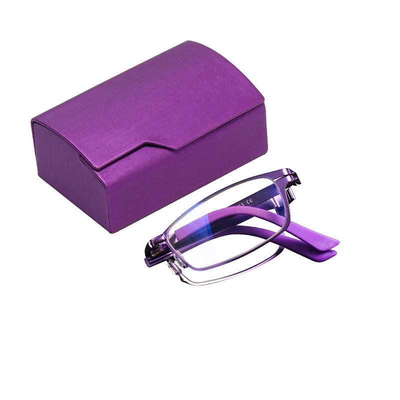 

Складные очки для пресбиопии, включая футляр для очков, портативные, с защитой от синего света, высококлассные очки для чтения для пожилых людей +350