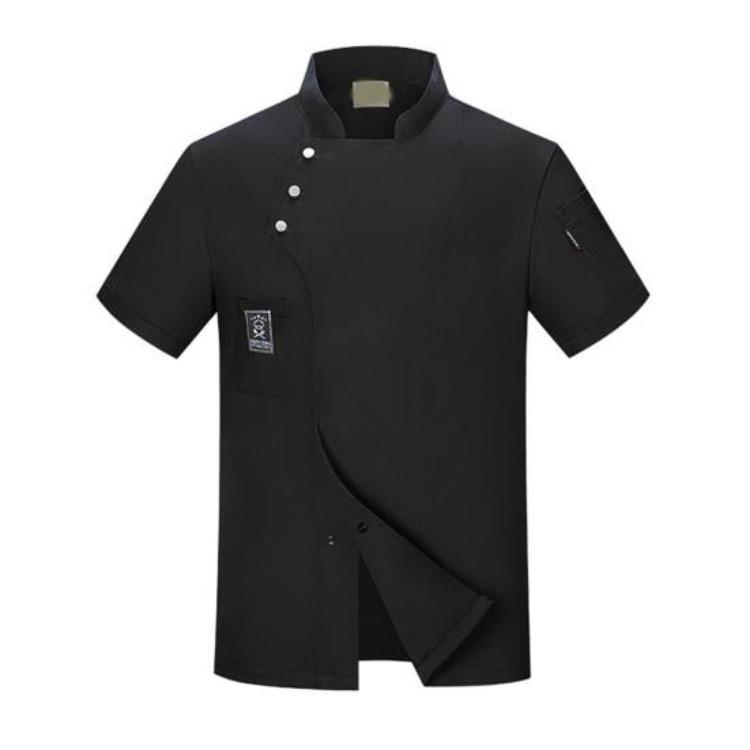Plus Size Chef Uniform Breathable Kitchen Cooking Top Hotel Canteen Clothes with Buckle