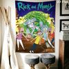 Rick Morty Cosmic Adventure Tapestry Fashion Print Wallmounted Homestay Soft Decoration Tapestry Soft Christmas Gift