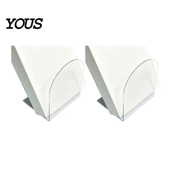 Durable Shelf Decor for Magazines 1 Pair Acrylic Bookends, Clear Book Ends Holders Shelves, Decorative Arch Organizing Tools Workstations Stopper,