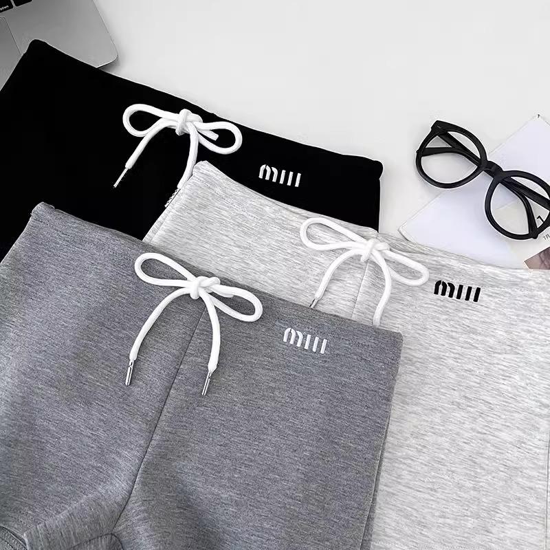 Spicy Girl High Waist Embroidered Drawstring Shorts - Versatile Casual Slimming Wide-Leg Pants for Women