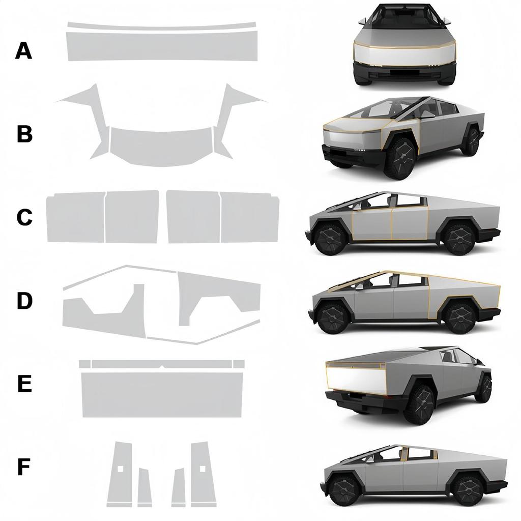 Tesla Cybertruck TPU Car Cover - Invisible Protective Film for Full body Paint Mask