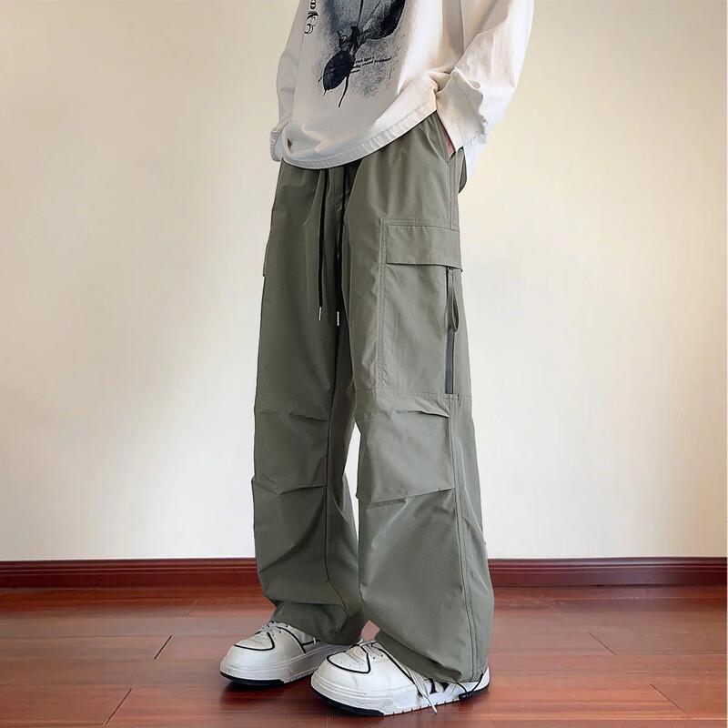 TonLion Men s Loose Straight Leg Casual Cargo Pants L