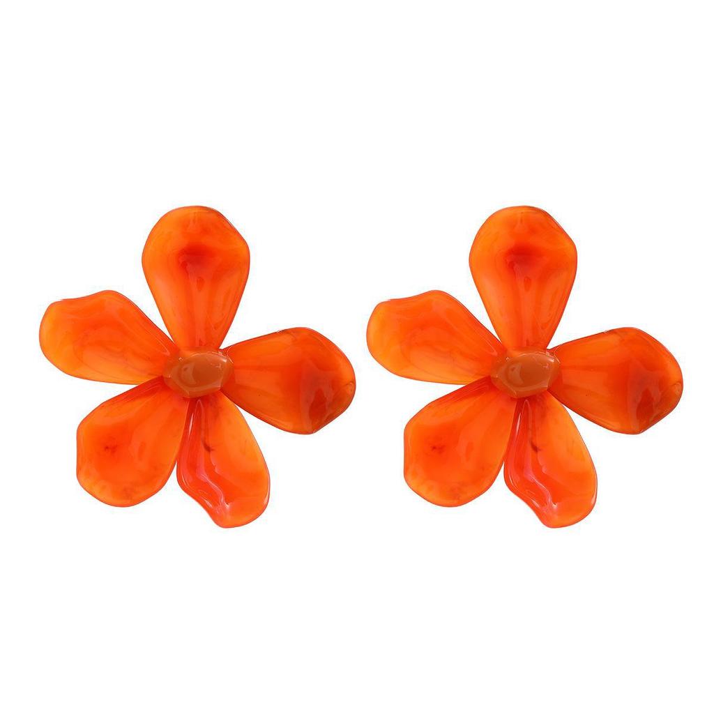 2024 Exaggerated Flower Resin Earrings for Women