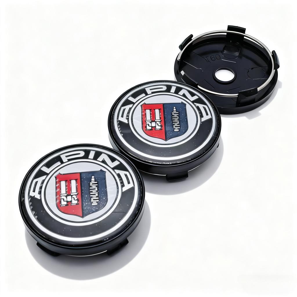 4 piezas Logo Emblema Alpina Tapacubos Centrales para Rueda de Coche 60MM 56MM Tapacubos Central de Rueda Insignia Alpinas Cubierta de Tapacubos de Llanta Accesorios de Coche de Repuesto