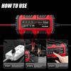 6V 12V 1,5A Motorrad-Batterieladegerät Auto- und Motorrad-Batterieladegerät für Auto LKW Boot SUV Blei-Säure AGM GEL Batterien