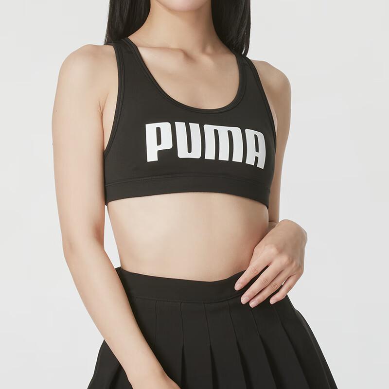 Puma Letter Print Comfortable Breathable Training Sports Underwear Women Underwear Black 526429-01