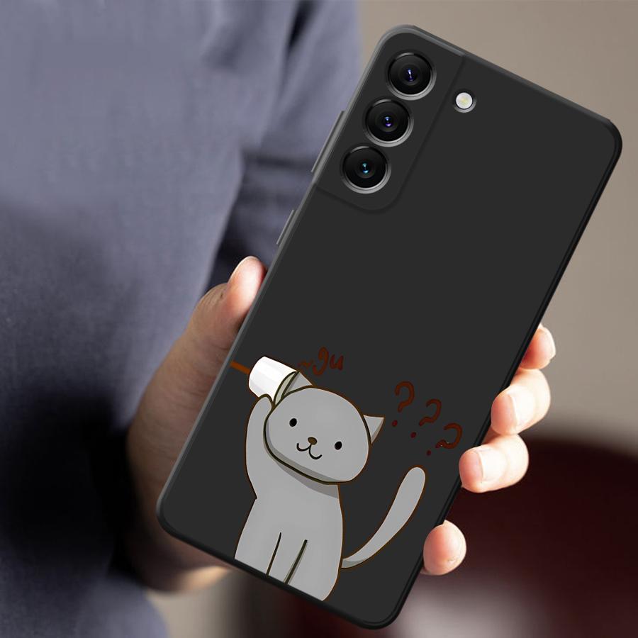 Cartoon Cat Matching Couple Phone Case for Samsung Galaxy A53 A22 A51 A35 A54 A21s A52 A55 A72 A24 A73 A56 A33 A25 A25 A23 A35