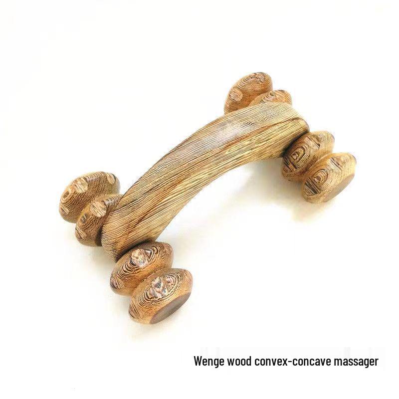 

Массажный ролик для спины и тела на четырех колесах из массива дерева венге