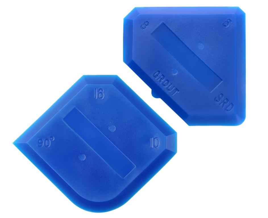 2 Pieces Caulking Tool Set Silicone Sealant Grout Finishing Tool for Kitchen Bathroom Floor Sealant Sealing, Blue Caulking Tool
