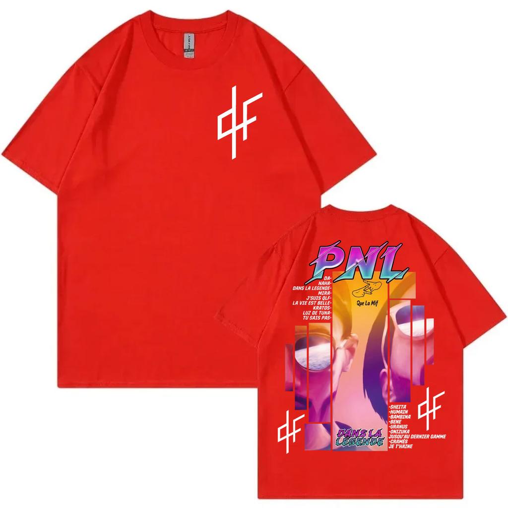 Rap Group PNL Dans La Legende Merch Tshirts Unisex Unisex Clothing Fashion Hip Hop T Shirts High Quality Cotton Oversized Tshirt