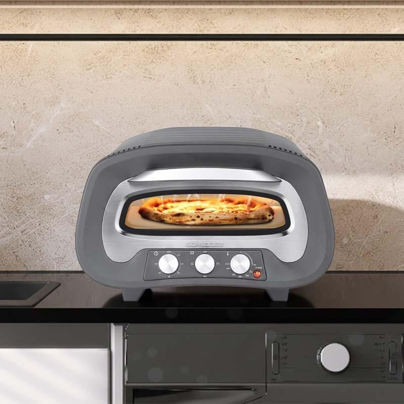 Schneider - Pierre De Feu Serie Z Grey - Gris - Four à Pizza - 2200 W - 430 °c