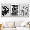 Modern Nordic Style Bicycle Posters and Prints Wall Art Black White Bike Canvas Painting Bedroom Living Room Home Decoration