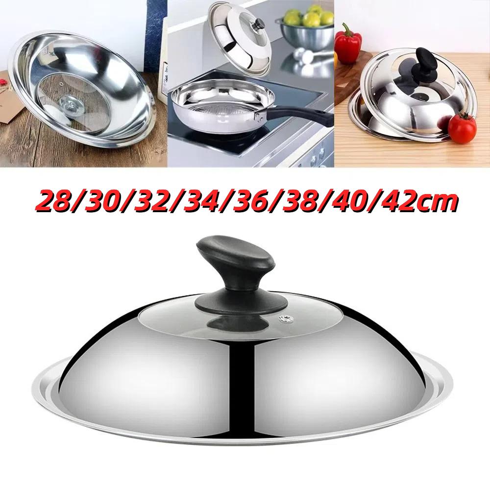 Verdickter Koch-Wok-Pfannendeckel Sichtbarer Küchen-Lebensmitteldeckel Langlebiger Runder Topfdeckel Hausmannskost