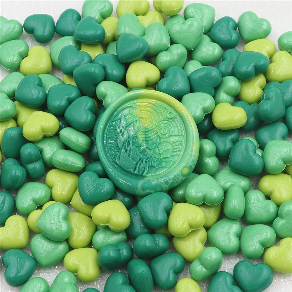 100pcs Fat Love Lacquer Wax Grains Heart-shaped Mixed Color DIY Hand Accounts Envelopes Sealed Wedding Invitation Decoration
