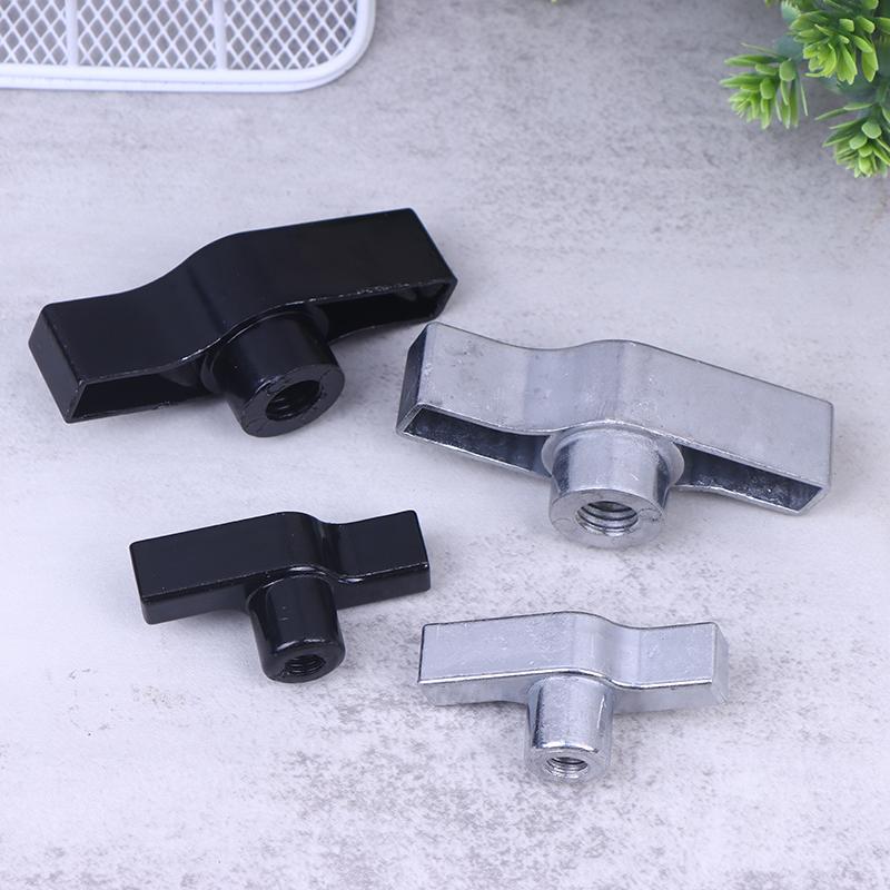 1Pc Aluminum Alloy M8 M12 Handle Black Gray Nut Knob T-nut For Light Hook  Wing Nut Truss Clamp Handle Parts Galvanized Aluminum