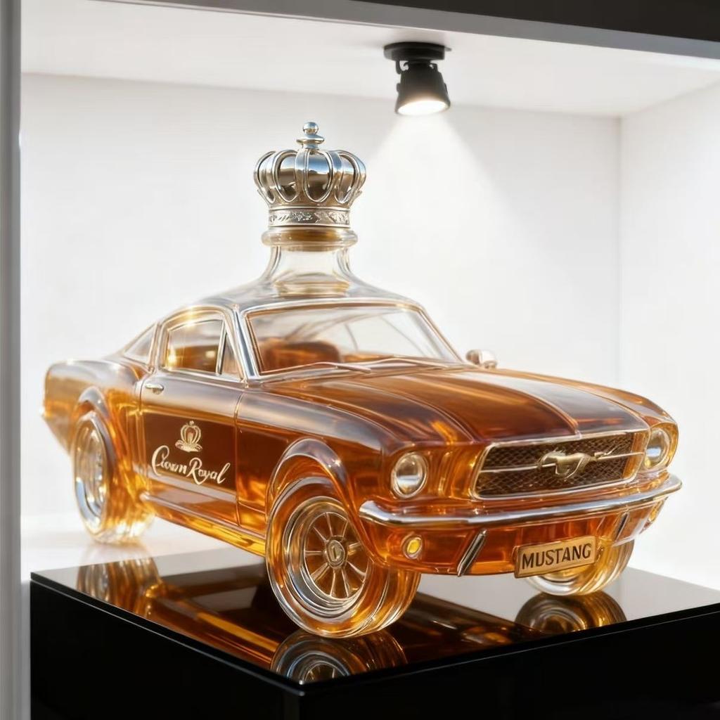 Handmade V8 V-Twin Engine Whiskey Decanter Motorcycle Theme Unique Bar Glasses for Whiskey Lovers Wine Bottle