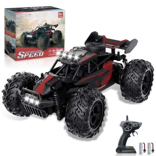 Carox 1/18 Scale RC Car, Fast Off-Road, 25KM/H Speed, 2.4GHZ Power Supply, Independent Suspension, 2.4GHZ LED Lights, 25KM/H Off-Road Speed, 50 Minute