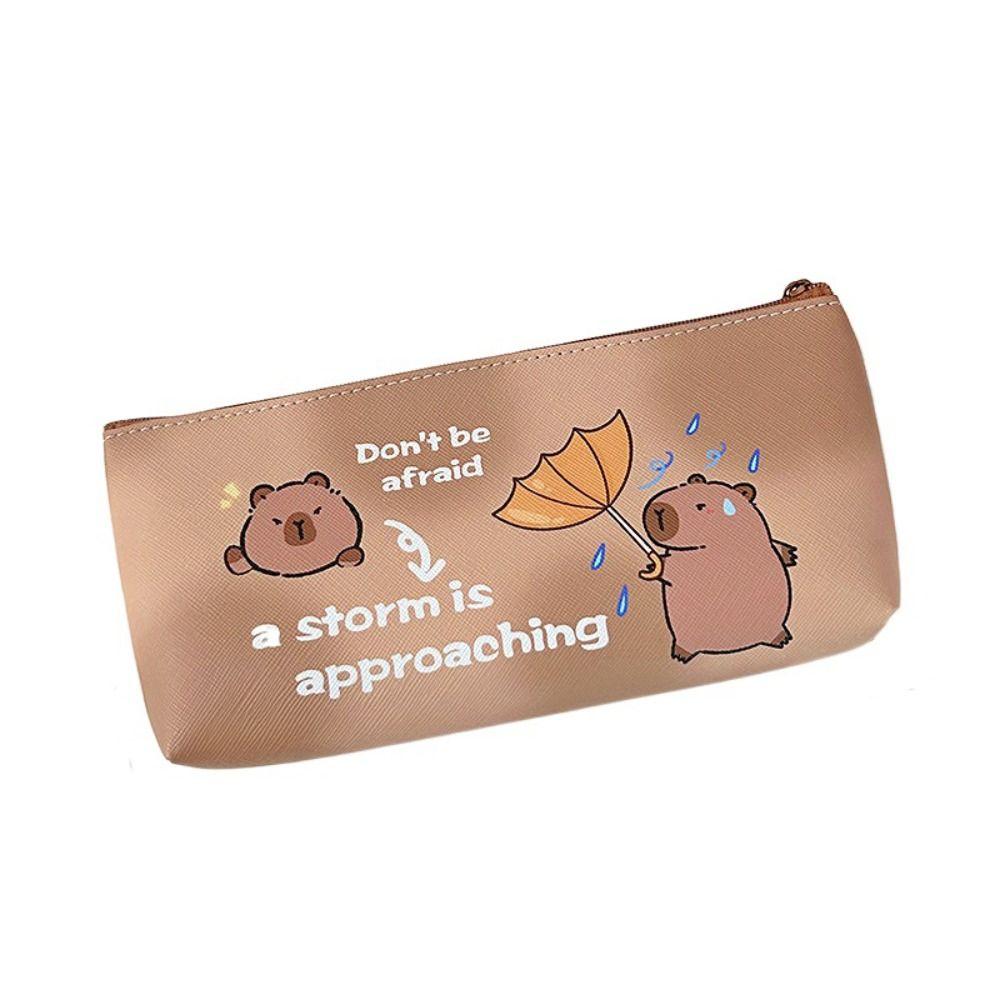 Capybara Pen Bag Kawaii Stationery Storage Pouch Portable Pencil Case  Student