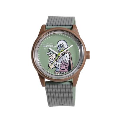 Citizen Star Wars Collection Grogu Mandalorian Smile Solar 10 ATM Water Urethane Brown Q&Q R01A-521VK & Q&Q Watch, Analog, Resistance, Band, Men's