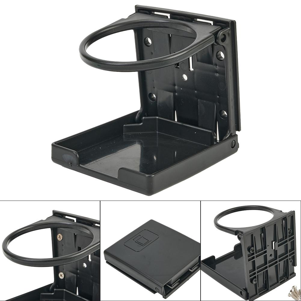 Accessories Drink Holders Cup Holder Double-sided Plastic Portable Black Car Car Folding Cup Holder Foldable RV