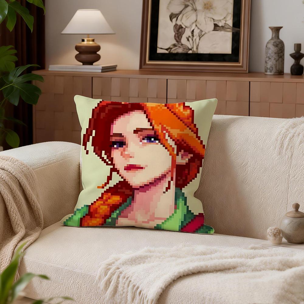 Casual Stardew Valley Cushion Cover Cushion Cover Set 4Pcs 50x50 45x45 40x40 Pillowcase Decorative Sofa Home Decor