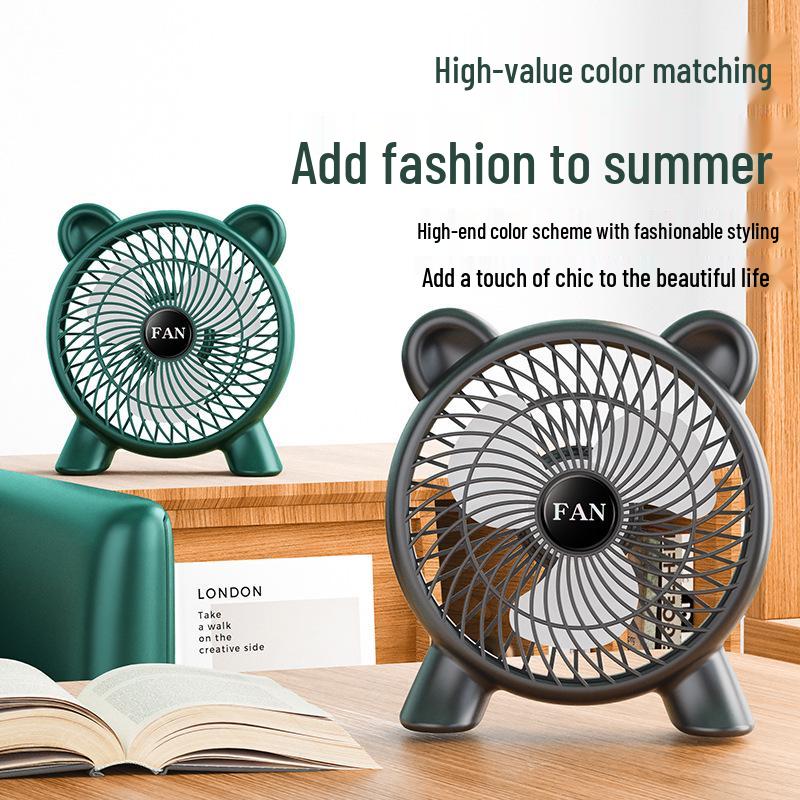 2026 USB Cartoon Desktop & Wall-mounted Fan for Home, Dorm, or Travel