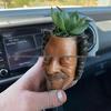 Black Portrait Face Pot: Succulent Planter & Pen Holder - Ideal Mother's & Children's Day Gift